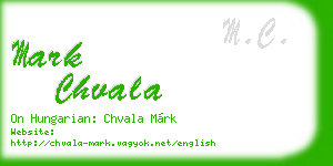 mark chvala business card
